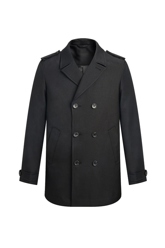 【IN STOCK】Mens Double Breasted Windproof Trench Coat