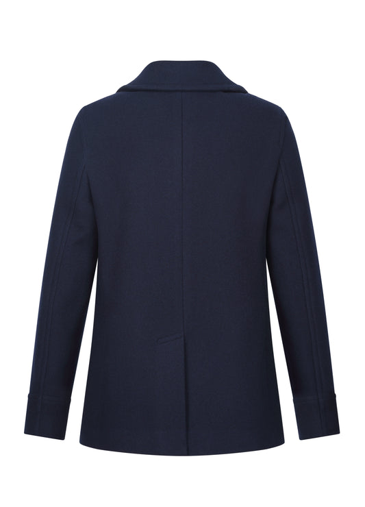 【IN STOCK】Men Wool Pea Coat Men's Classic Notched Collar Double Breasted Wool