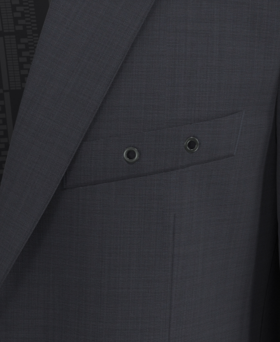 Men's blazer single breast peak lapel two buttons flap pocket