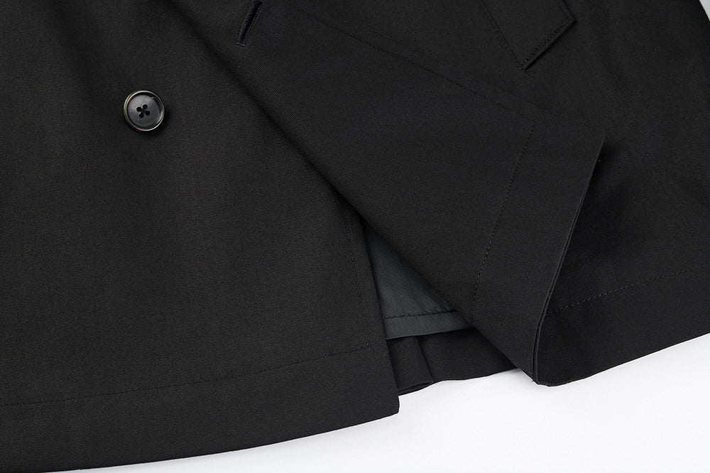 【IN STOCK】Mens Double Breasted Windproof Trench Coat