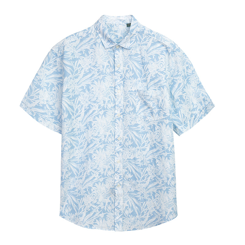 【SAMPLE PRICE】Casual Shirts Cotton Men's Hawaiian Printing Retro Trend Men's Short-Sleeve Shirts