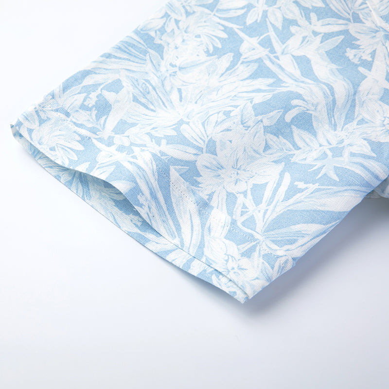 【SAMPLE PRICE】Casual Shirts Cotton Men's Hawaiian Printing Retro Trend Men's Short-Sleeve Shirts
