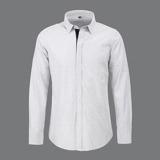 【SAMPLE PRICE】Formal Shirts Cotton Men's Blank Plain White Casual Long-Sleeve Business