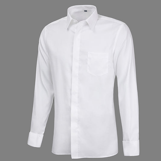 【SAMPLE PRICE】Formal Shirts Cotton Men's White Long-Sleeve Plus Size Memory