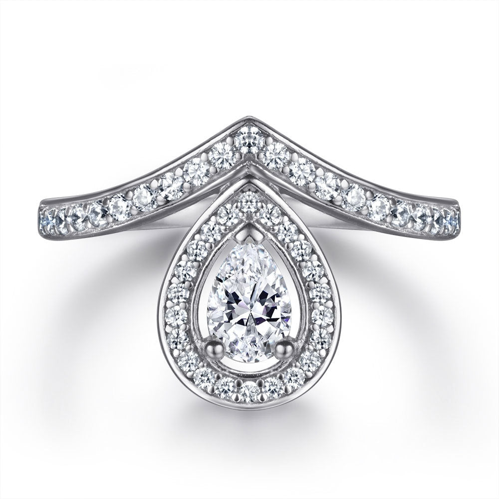 Pearl full diamond ring set