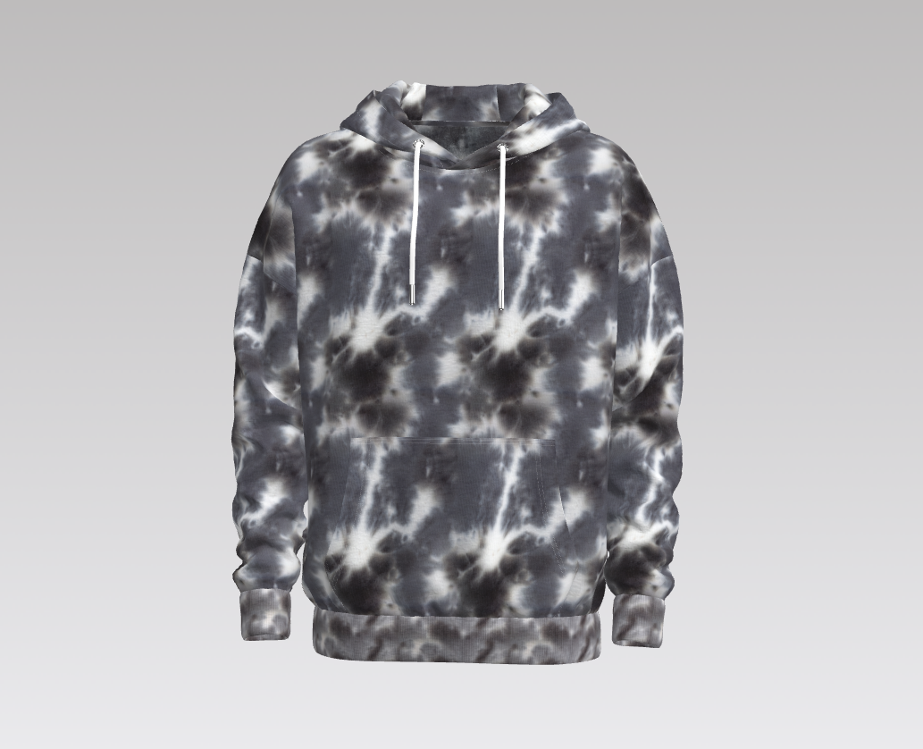 【SAMPLE PRICE】TIE-DYE PULLOVER HOODIE SWEATSHIRT