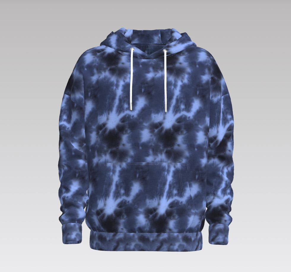 【SAMPLE PRICE】TIE-DYE PULLOVER HOODIE SWEATSHIRT