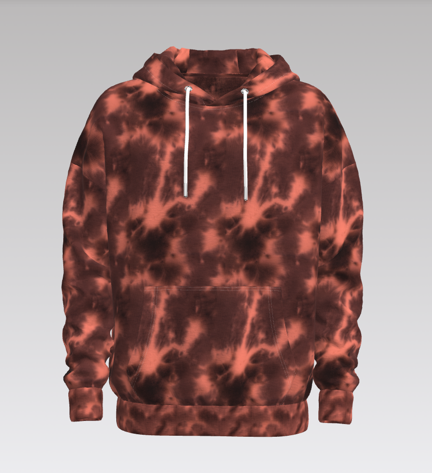 【SAMPLE PRICE】TIE-DYE PULLOVER HOODIE SWEATSHIRT