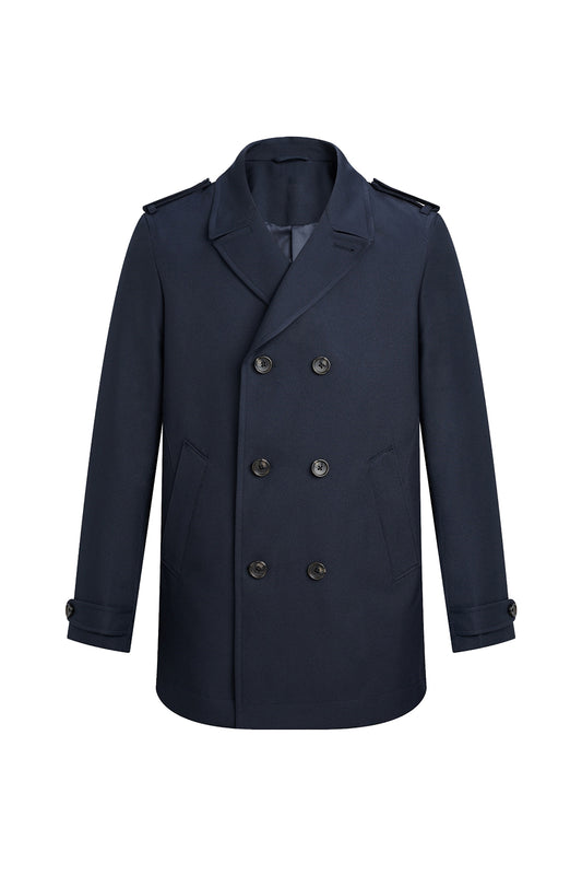 【IN STOCK】Mens Double Breasted Windproof Trench Coat