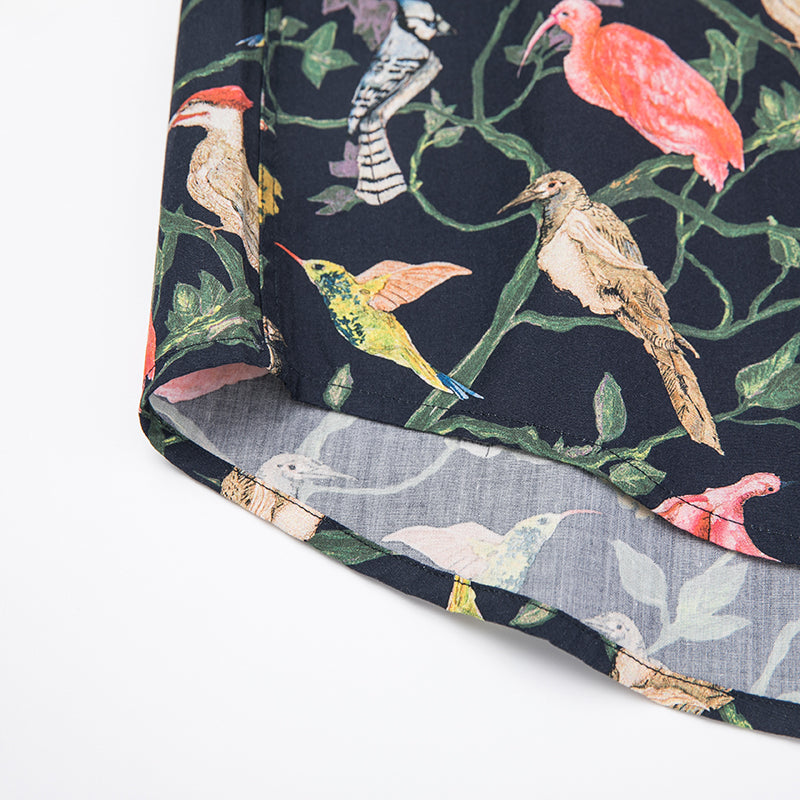 【SAMPLE PRICE】Casual Shirts Cotton Men's Hawaiian Printing Retro Trend Men's Long-Sleeve Shirts
