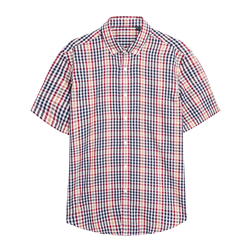 【SAMPLE PRICE】Casual Shirts Cotton Men's Pattern Short-Sleeve Business Office Wear