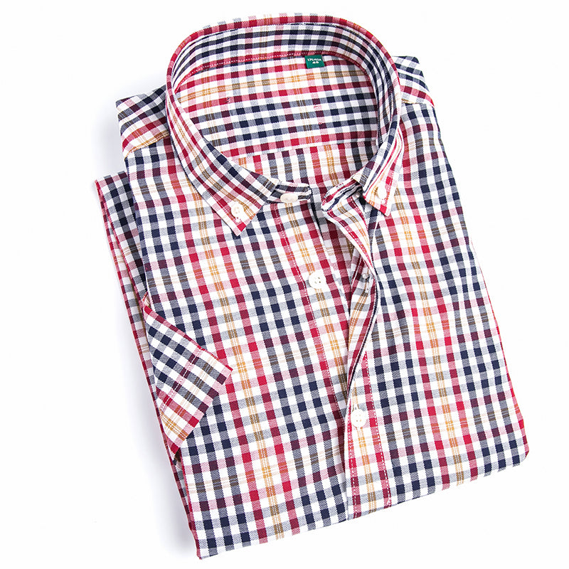 【SAMPLE PRICE】Casual Shirts Cotton Men's Pattern Short-Sleeve Business Office Wear
