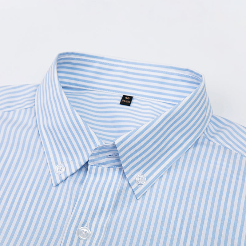 【SAMPLE PRICE】Casual Shirts Men's Cotton Long-Sleeve Stripe Dress Shirts