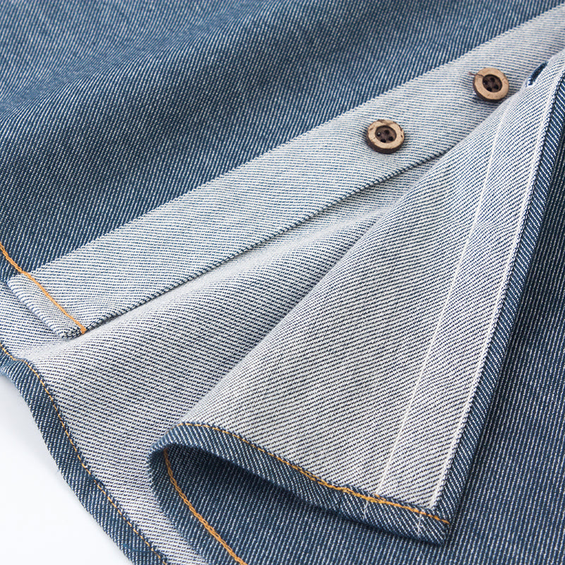 【SAMPLE PRICE】Causal Shirts Cotton Men's Fashion Style Short-Sleeve Jeans Shirts