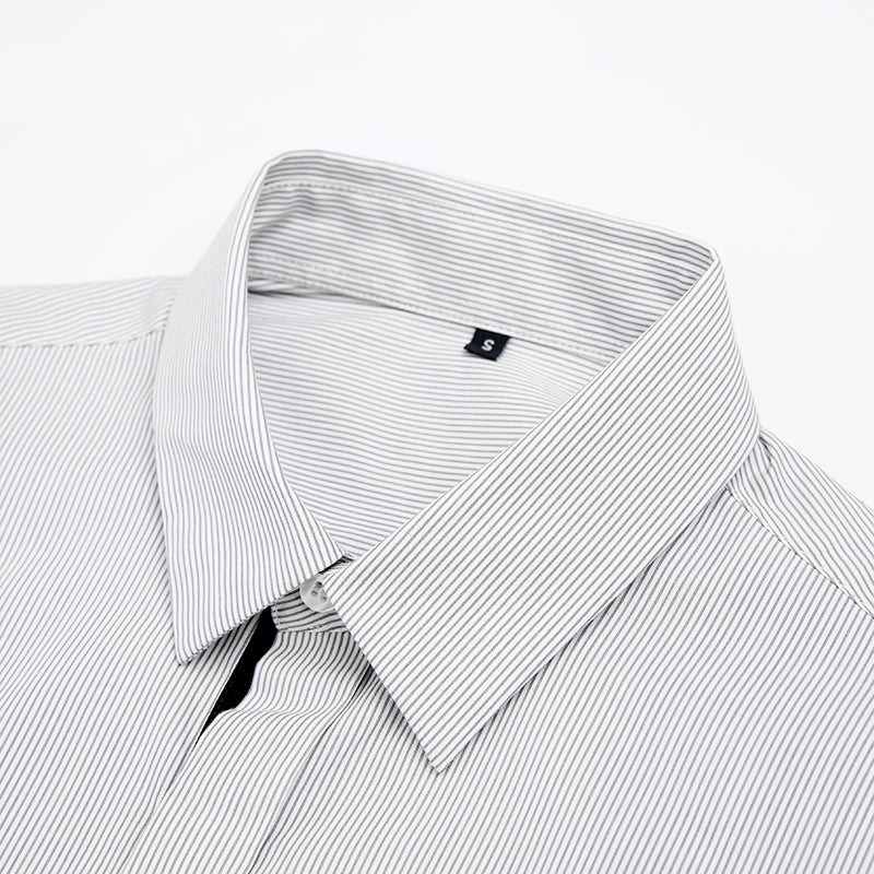 Fashion Men's Corporate Quality Formal Plain Long Sleeve White