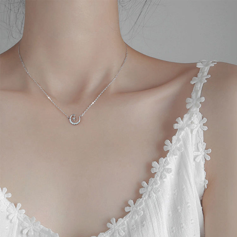 Diamond Moon Necklace