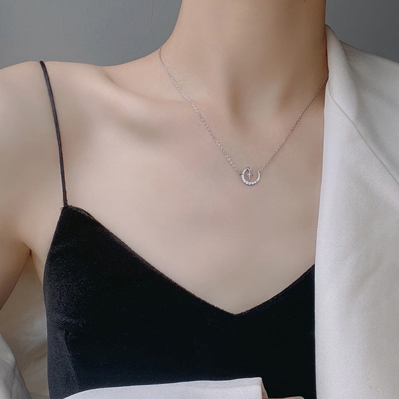 Diamond Moon Necklace