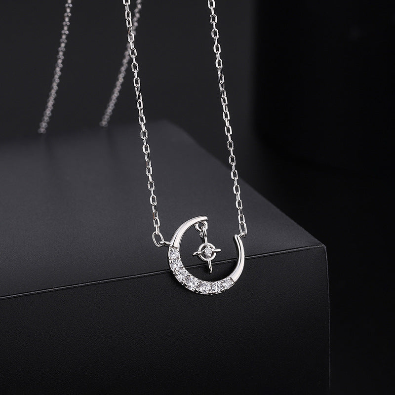 Diamond Moon Necklace