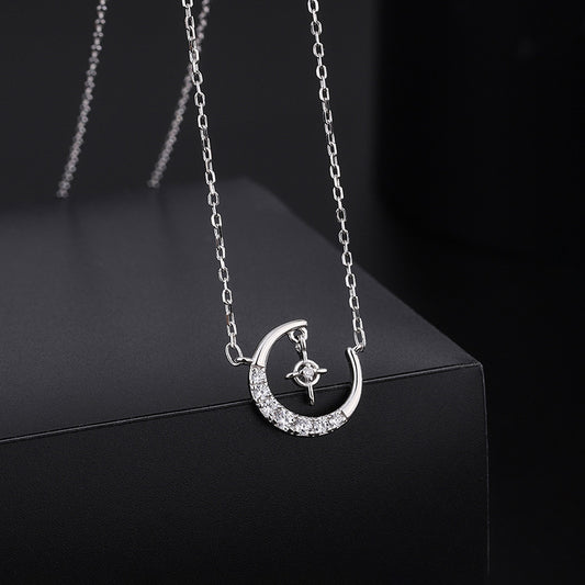 Diamond Moon Necklace