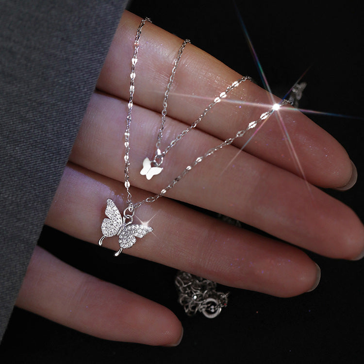 Full Diamond butterfly Necklace