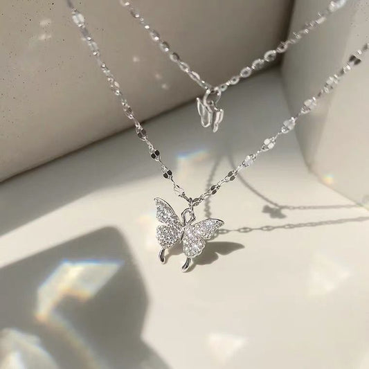 Full Diamond butterfly Necklace