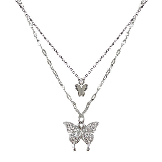 Full Diamond butterfly Necklace