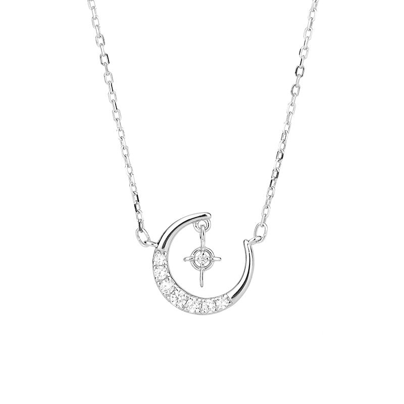 Diamond Moon Necklace