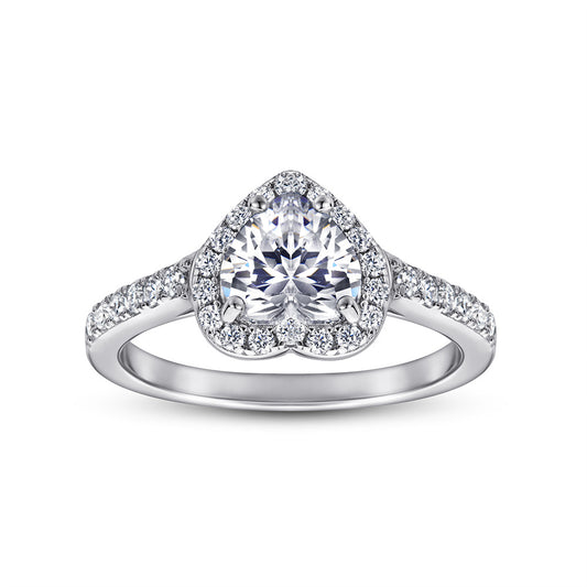 Full diamond Love ring