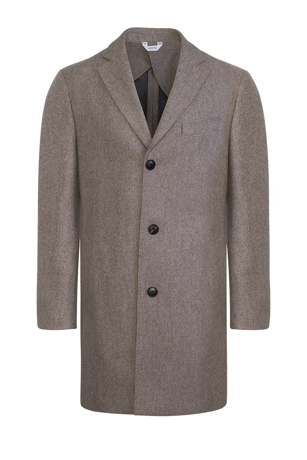 Men's double face wool overcoat,notch lapel half lined slim fit