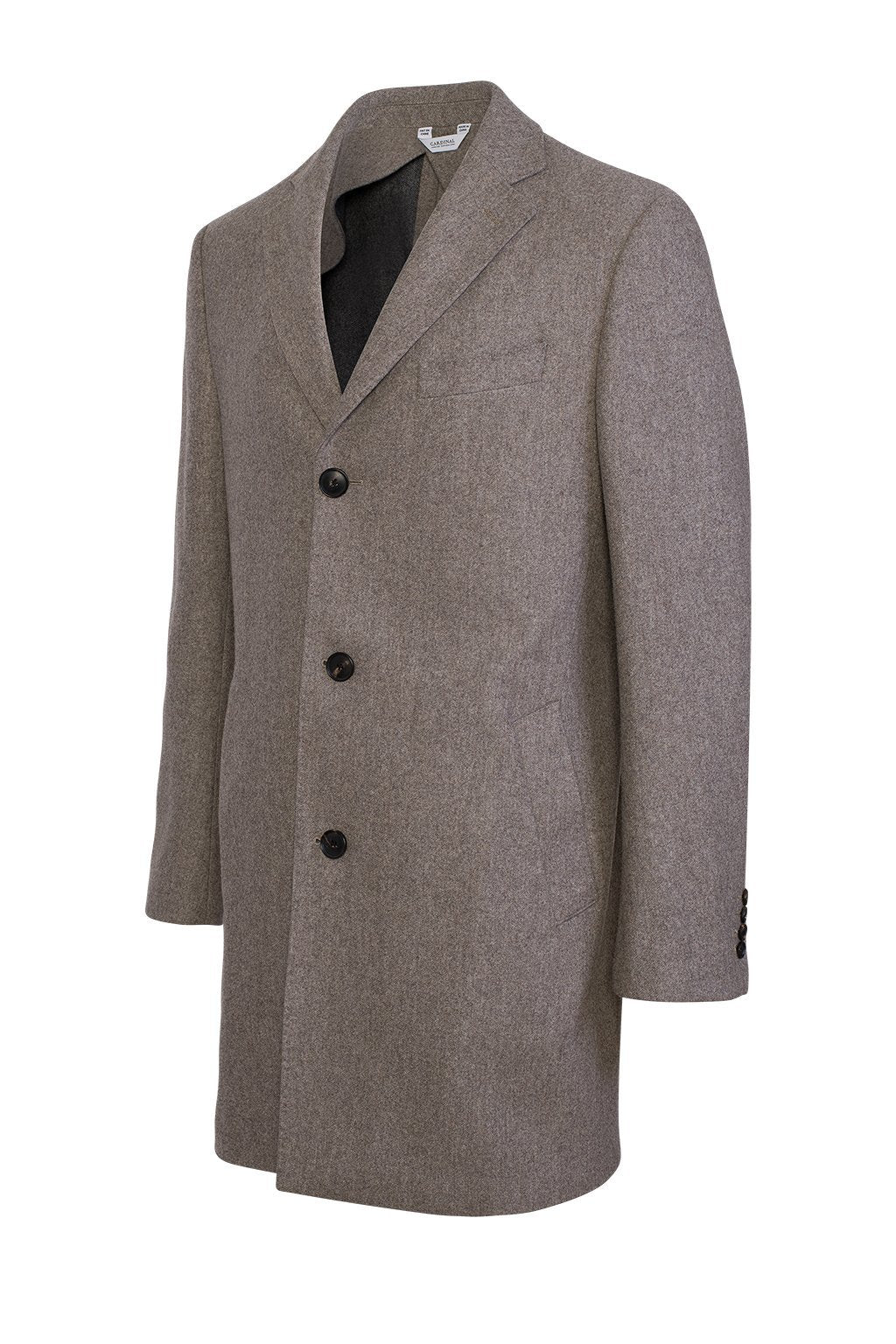 Men's double face wool overcoat,notch lapel half lined slim fit