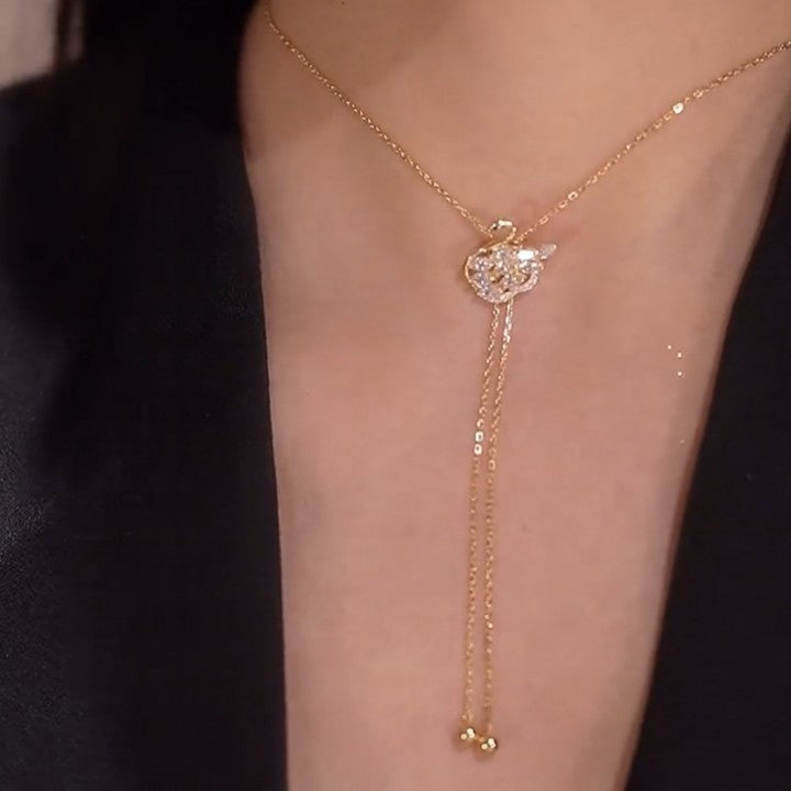 Rose Gold Swan Necklace