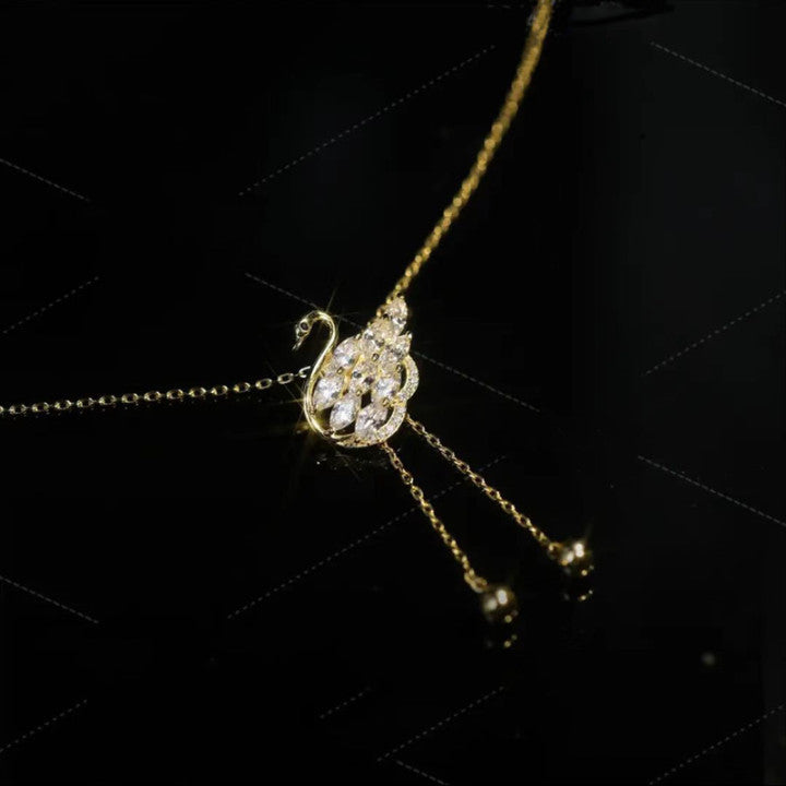 Rose Gold Swan Necklace