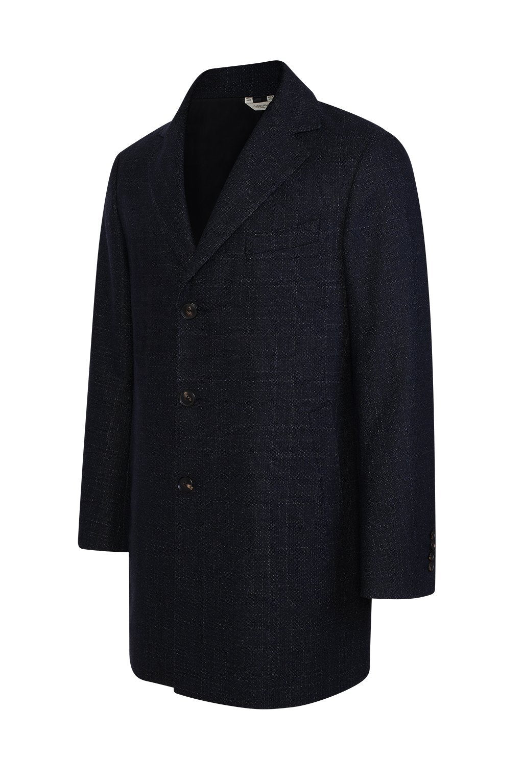 【IN STOCK】Men's cashmere wool overcoat,lay down collar with removable bib