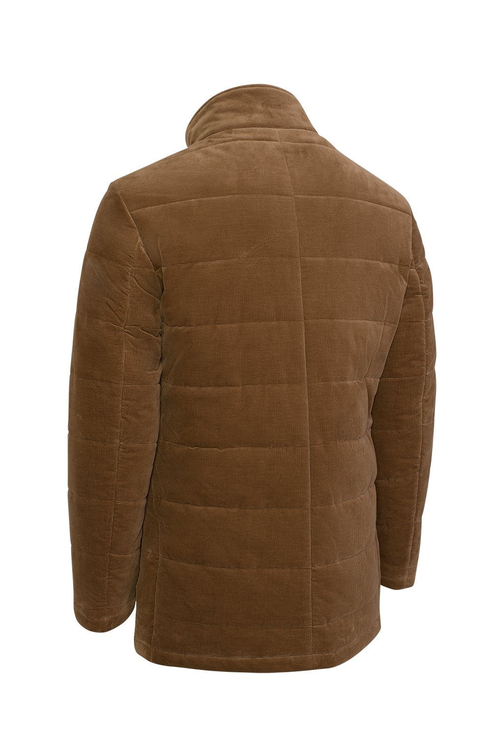 Men's corduroy car coat with zip & hidden snap closure regular fit